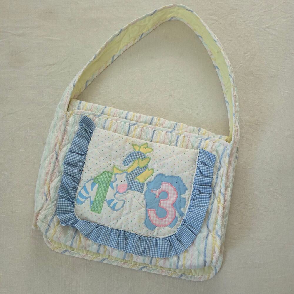 Vintage "123" Animals Quilted Bag